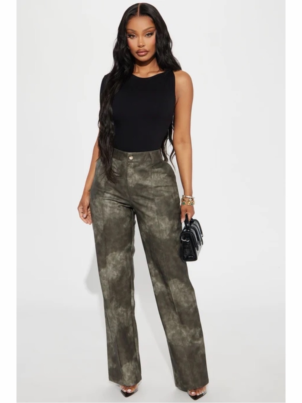Fashion Nova Lilliana Faux Leather Pant - Grey
